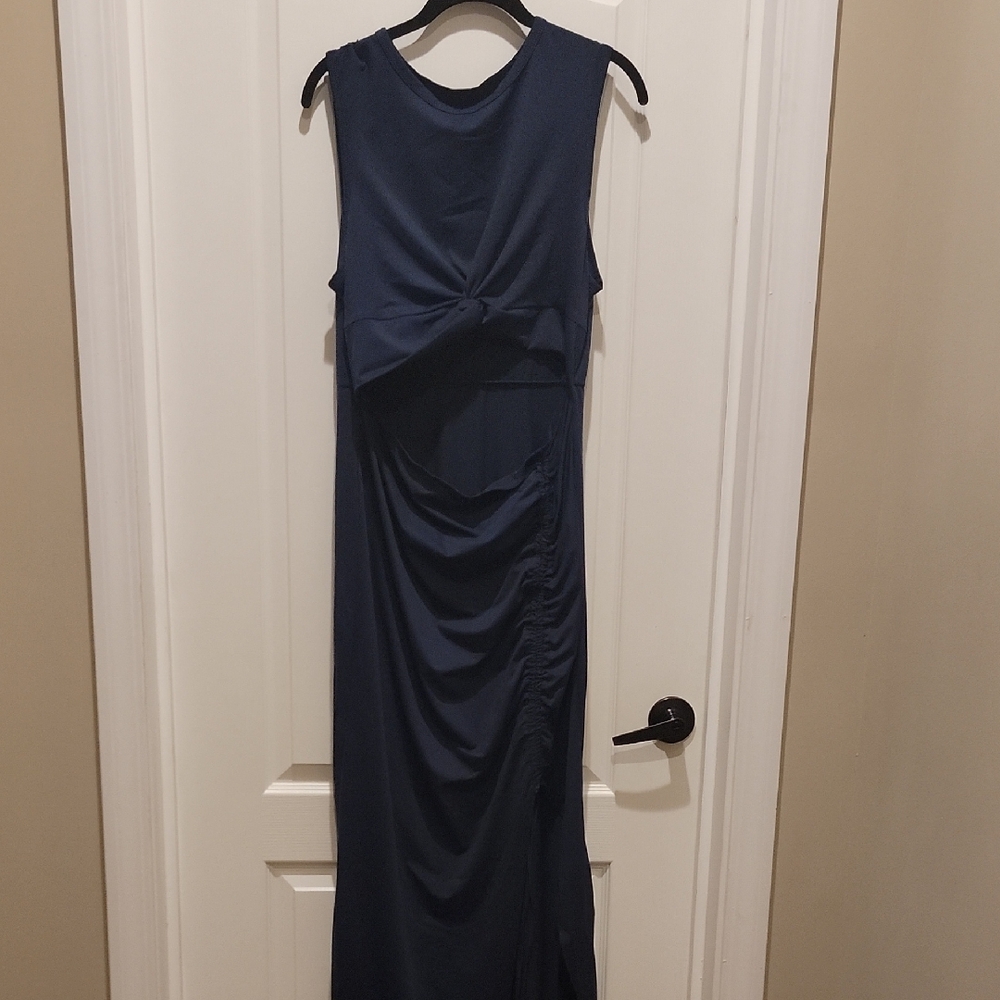 XL Halara Navy Blue Sleeveless Dress open mid section
